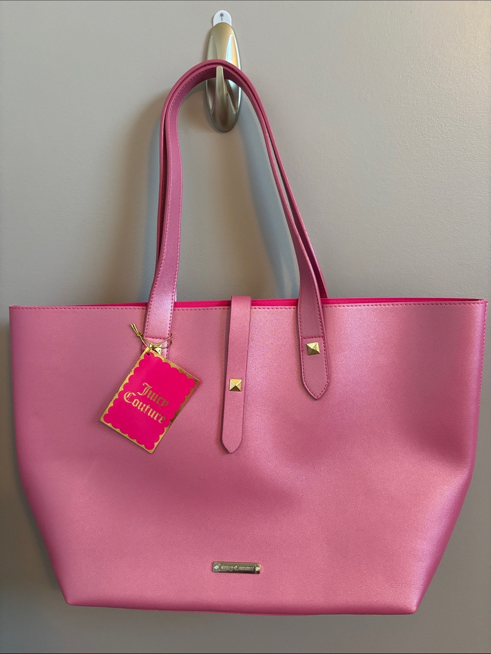 Juicy Couture Hot Pink Tote with Gold Accents (New with tags)